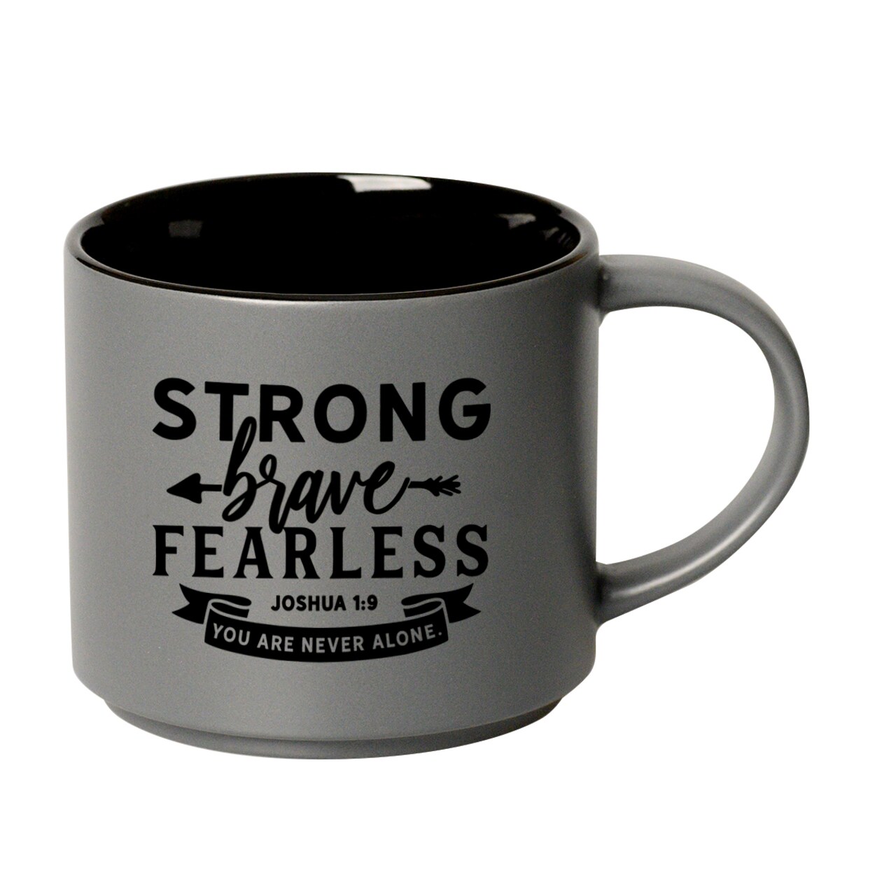 Dexsa Strong Brave Fearless 16 ounce Designer Ceramic Mug - Stackable